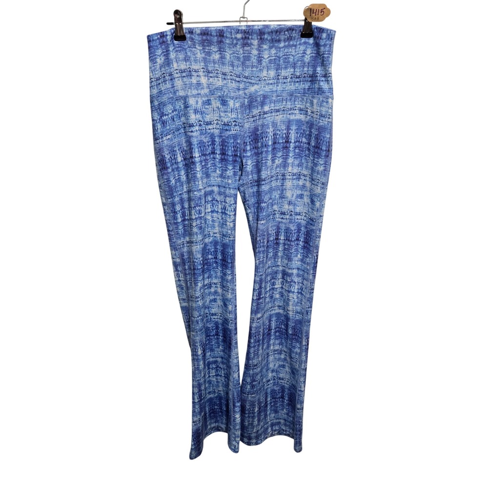 Reel Legends Keep-It-Cool Pants Womens Small Blue Batik Print Activewear